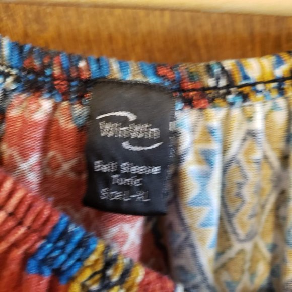 WinWin Aztec Print Bell Sleeve Tunic Top - Picture 6 of 6